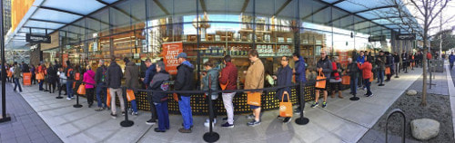 Amazon Go- queueing to get in just to avoid queuing to get out