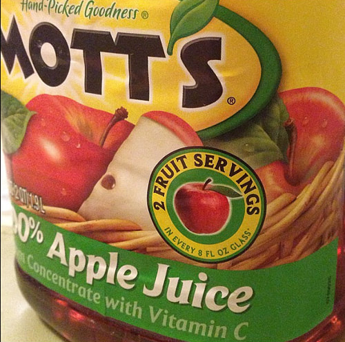 label apple juice